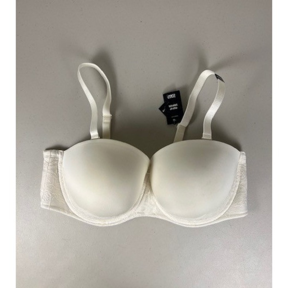 Torrid Curve Push-Up Strapless Bra 42DDD Cloud Dancer White Lace 14316112 NEW